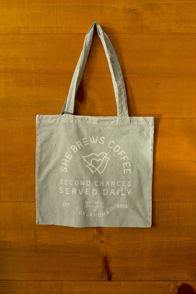 Second Chances Served Daily Organic Pigment-Dyed Cotton Tote