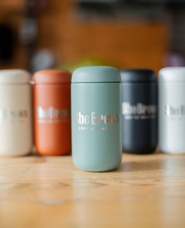 These She Brews Tumblers make the perfect gift. Pair this with a bag of your favorite coffee and you've won their heart. 😏  #TisTheSeason #SheBrewsCoffeeRoasters