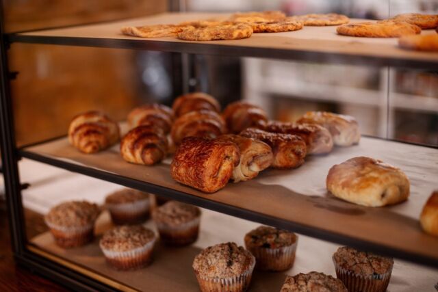 We are PUMPED to feature our new pastries! Chocolate croissants, butter croissants, strawberry croissants, apple croissants, blueberry muffins, coffee cake muffins and an assortment of delicious cookies. Come on, Y'all 🤤.