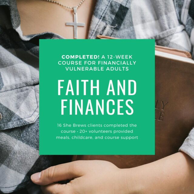 Sixteen of our She Brews clients recently completed the Faith & Finances course, which begins laying the foundation for good financial literacy by discussing money in the context of relationships, attitudes, values, and obstacles. During twelve ninety-minute sessions, the curriculum encourages participants to plan ahead—to set goals and to make a spending plan. After establishing a spending plan, Faith & Finances discusses giving, thrift, debt, and risk, and finishes up by encouraging learners to protect their assets and consider their net worth.⁠
⁠
#CoffeeWithACause #Faith&Finances #SheBrewsTransitionProgram #TransitionProgram #SheBrews #BrewingUpPurpose #NonprofitCoffee #Tulsa #Oklahoma #SkillDevelopment #OnwardAndUpward
