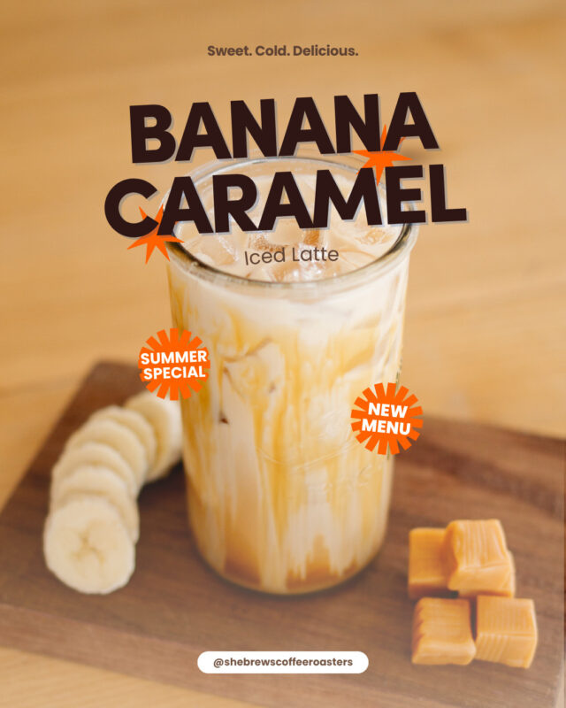 Summer is here, and so are new drinks! Come by and try our delicious banana caramel iced latte—a sweet, cold treat for the dog days of summer. 🍌🧊⁠
⁠
#SheBrews #SummerSips #FreshFlavors #Bananarama #WeCaramelALot #BananaCaramel #TreatYoself #SipTheSeason #BrewingHope #SummerVibes #NonprofitCoffee #Tulsa
