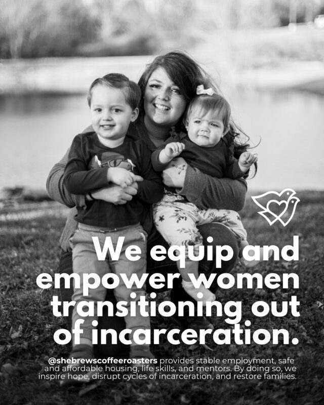 "She Brews is a non-profit coffee shop and transition program in Northeastern Oklahoma that assists formerly incarcerated women and their children. In Oklahoma, 108 out of every 100,000 women are imprisoned; women are more likely to be incarcerated for property or drug offenses, with the rate of female convictions for drug offenses has risen from 12% in 1986 to 25% in 2021. We exist to help women transitioning out of prison with job skills, safe housing, and support to navigate recovery, parenting, and the many challenges of changing their lives. ⁠
⁠
We provide job skills through our coffee shops in Tulsa and Claremore, where we roast our own beans—every cup of coffee you order in one of our shops supports the immense changes these women are making in their lives!"⁠
⁠
#NonprofitCoffee #BreakingCycles #CoffeeWithACause #SheBrewsTransitionProgram #TransitionProgram #SheBrews #BrewingUpPurpose #Tulsa #Claremore #Oklahoma