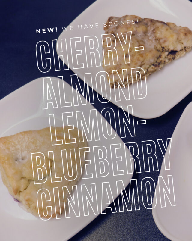 New! We're bringing a little bit of Claremore to Tulsa with fresh-baked scones. Cherry-Almond, Lemon-Blueberry, Cinnamon, or our rotating seasonal flavor goes perfectly with fresh, hot cup of coffee. Drop by She Brews and try one today!⁠
⁠
#SheBrews #FreshFlavors #CoffeeandPastry #SipAndScone #TreatYoself #SecondBreakfast #BrewingHope  #NonprofitCoffee #Tulsa