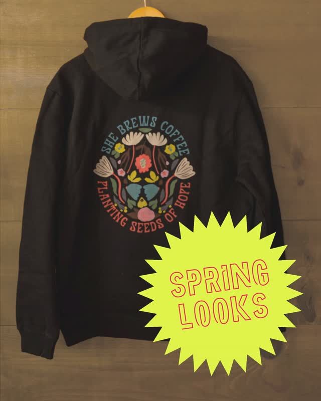 Tulsa is living through another wild spring, zig-zagging through highs and lows all over the place. Grab some layers to prepare for the fluctuating temps and support She Brews at the same time!⁠
⁠
Stop by our shops, or click the link in our bio to order online.⁠
⁠
#CoffeeWithACause #SheBrewsTransitionProgram #TransitionProgram #SheBrews #BrewingUpPurpose #OnwardAndUpward #TrulyTransformativeCoffee #NonprofitCoffee #Tulsa #Claremore