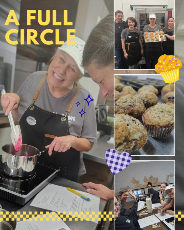 There is nothing we love more than coming full circle with graduates of the She Brews program. Maria was once a participant who now runs her own successful bakery, and this week we started a partnership where she is passing those skills on to women currently at She Brews through a brand-new bakery training program. We are thrilled to be working with @carabelleslegacyinc and look forward to more full circle moments as these skills are put to use in the future!	⁠
⁠
#CoffeeWithACause #SheBrewsTransitionProgram #TransitionProgram #SheBrews #BrewingUpPurpose #OnwardAndUpward #TrulyTransformativeCoffee #NonprofitCoffee #Tulsa #Claremore