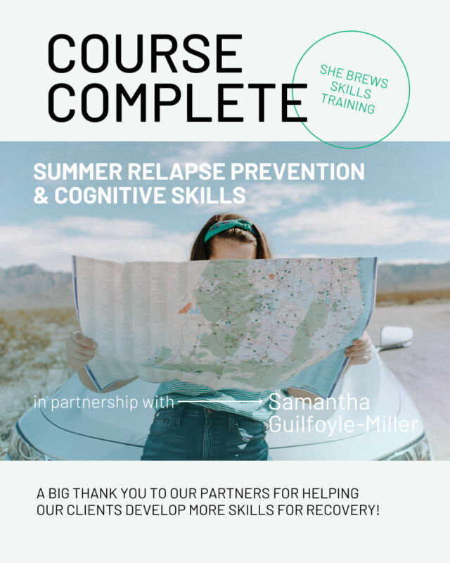 Our Summer Relapse Prevention & Cognitive Skills class finished up in Tulsa. A huge thank you to Samantha Guilfoyle-Miller for making this happen!⁠
⁠
If you have skills you'd like to share with She Brews, drop us a DM or click the link in our bio.⁠
⁠
#CoffeeWithACause #SheBrewsTransitionProgram #BrewingUpPurpose #NonprofitCoffee #OnwardAndUpward